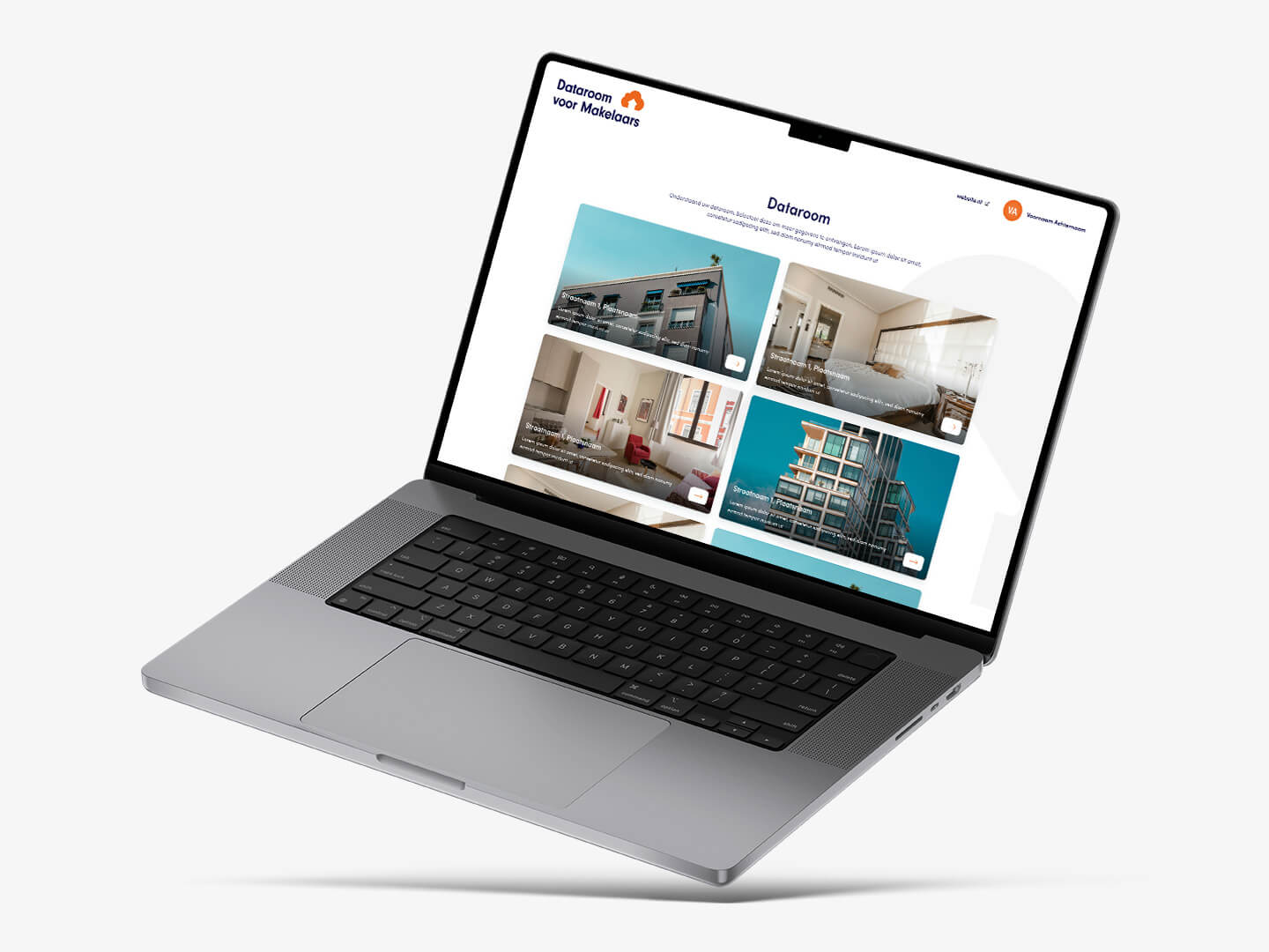 Dataroom in de eigen huisstijl van een bedrijfsmakelaar
